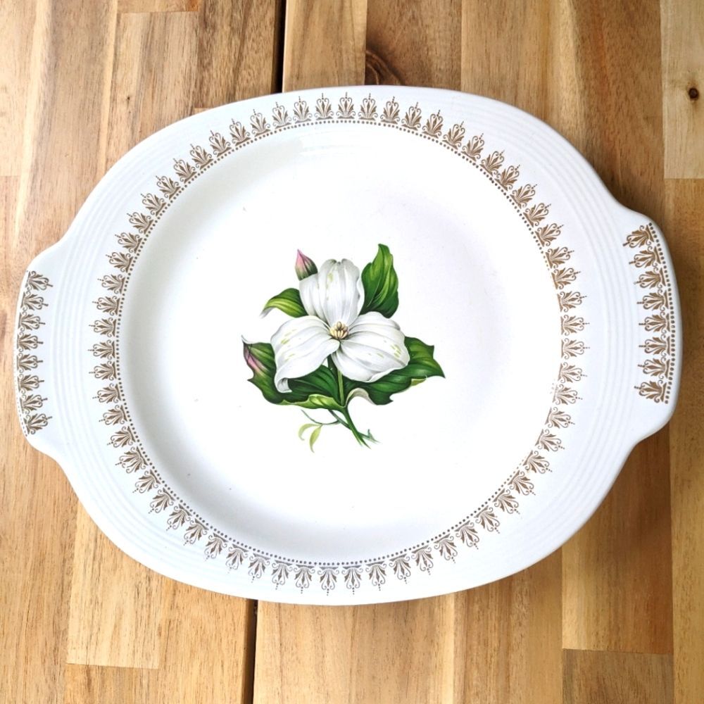 Limoges 22k Gold Trillium Platter